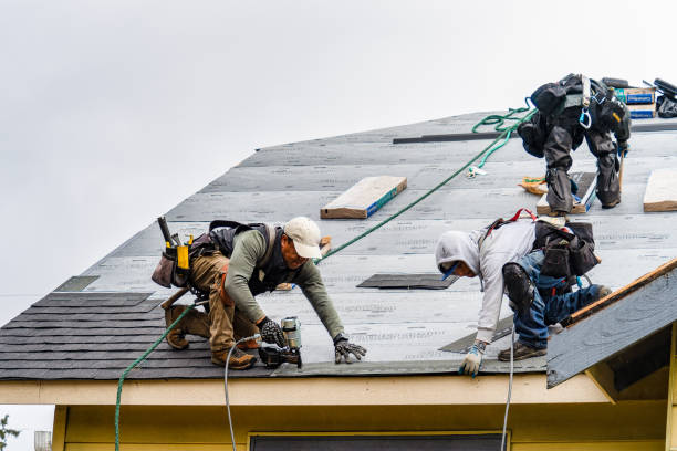 Professional Gutter Installation technician working in Groveport, OH